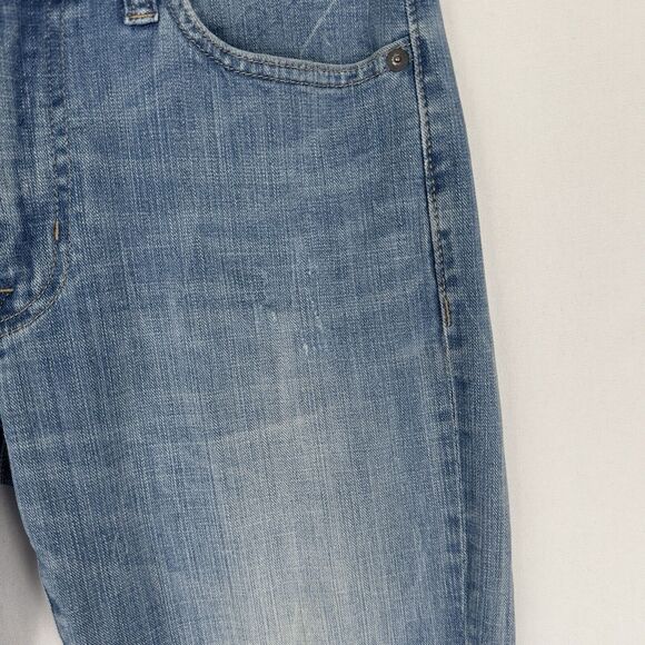 American Eagle Jeans Mens 29x32 Blue Slim Stretch Distressed Light Wash Denim - Picture 4 of 16